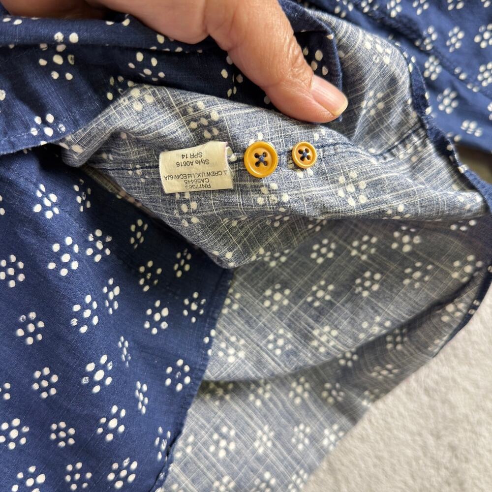 Beverly Hills Polo Club M’s L Navy Blue Floral Print Long Sleeve Button Up Shirt - Picture 6 of 8